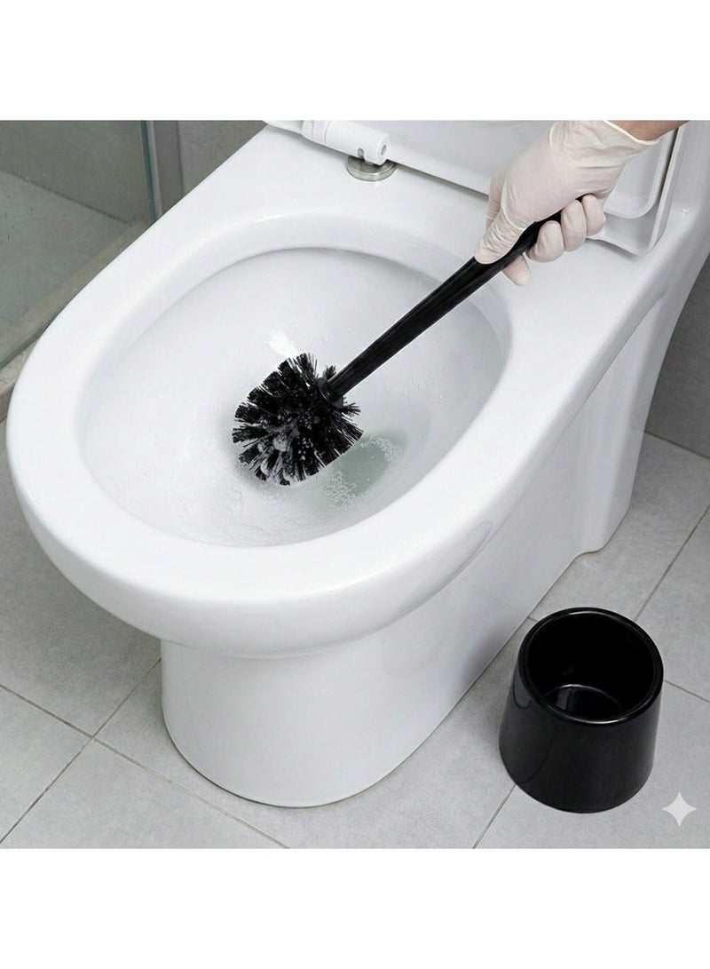 OSALIA Toilet Brush with Holder – Deep Cleaning Toilet Brush Set for Hard-to-Reach Areas – Durable Plastic Bristles for Toilet Crevices – Compact Bathroom Cleaning Tool - Image 1